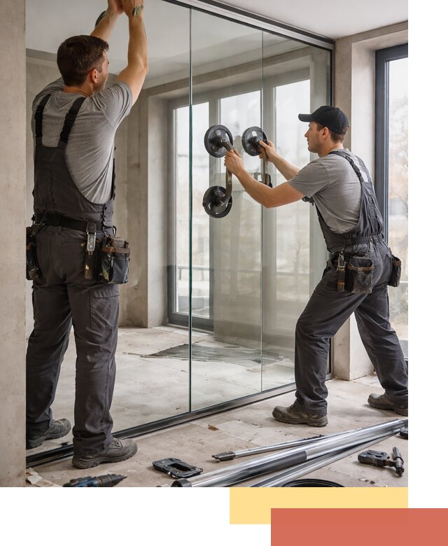 Цельностеклянные перегородки под ключ в Алексеевке