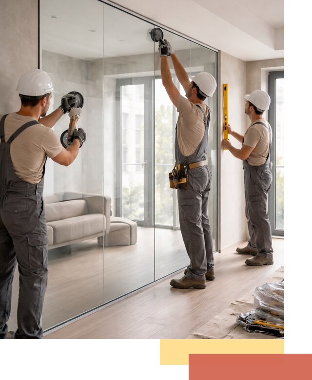 Перегородки из закаленного стекла в Алексеевке для офисов и квартир