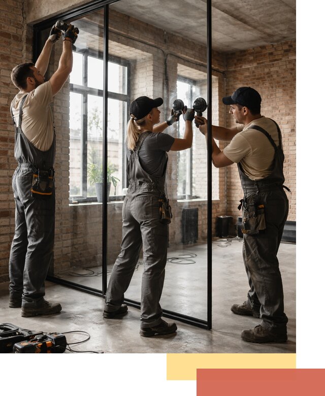 Стеклянные перегородки лофт — изготовление и монтаж в Алексеевке