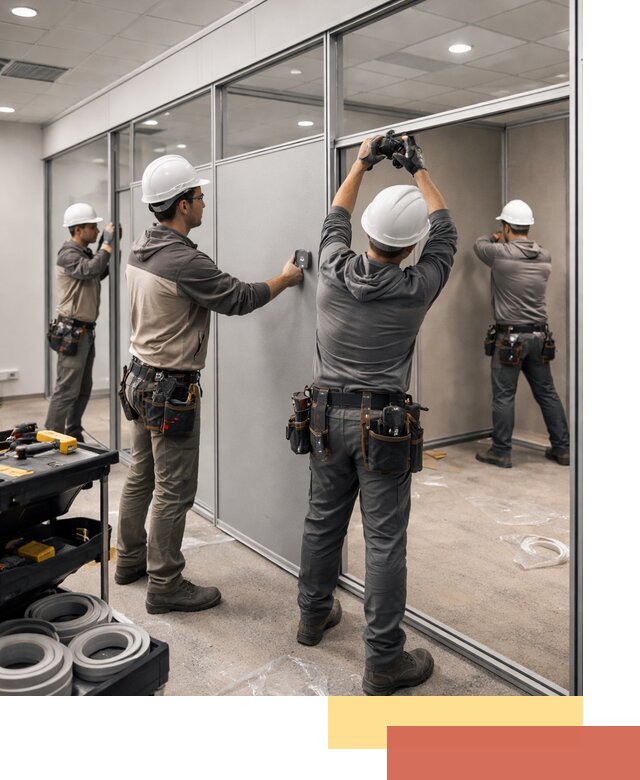 Мобильные офисные перегородки под ключ в Алексеевке