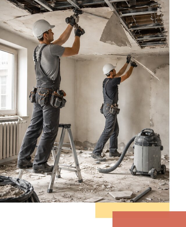 Демонтаж гипсокартонного потолка в Алексеевке быстро и аккуратно