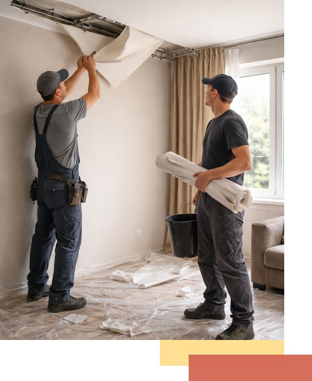 Демонтаж натяжного потолка в Алексеевке быстро и аккуратно