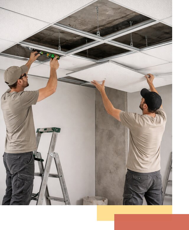 Монтаж потолка Армстронг под ключ в Алексеевке