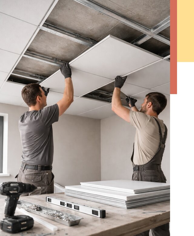 Монтаж кассетного потолка в Алексеевке от 4556 руб/м2 — установка и сборка | ОТДЕЛОЧНИК-Лкв