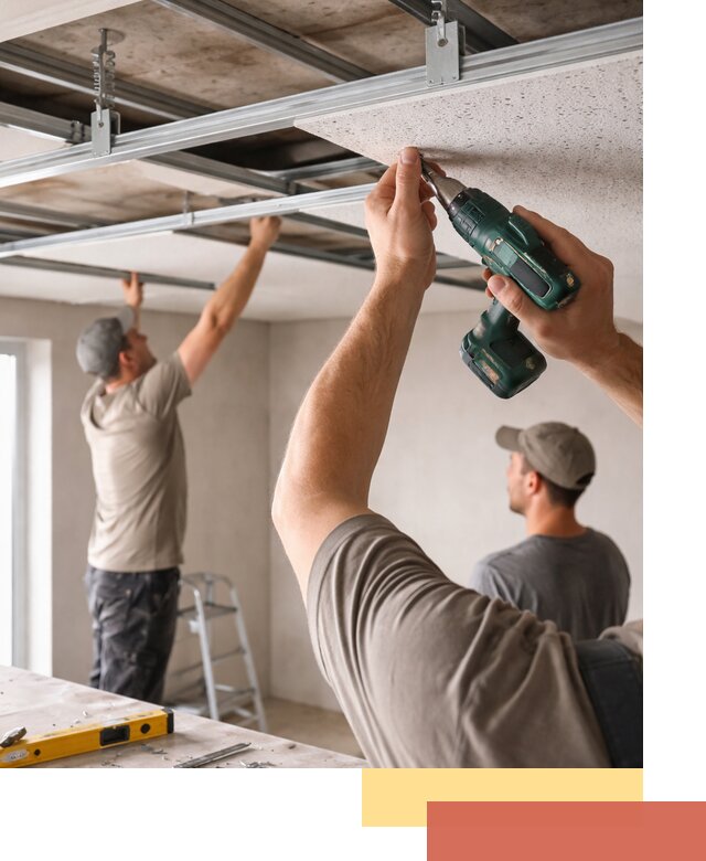 Монтаж акустического потолка в Алексеевке под ключ