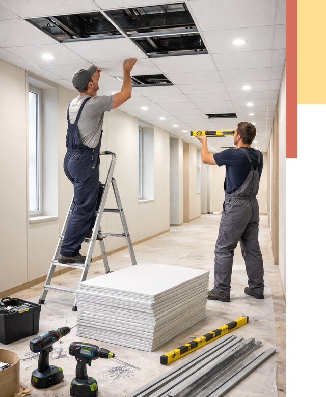 Ремонт потолка Армстронг в Алексеевке от 4556 руб. — быстро и недорого | ОТДЕЛОЧНИК-Лкв