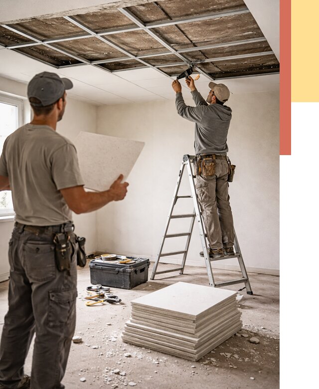 Замена плит подвесного потолка в Алексеевке от 1772 руб. быстро и недорого | ОТДЕЛОЧНИК-Лкв