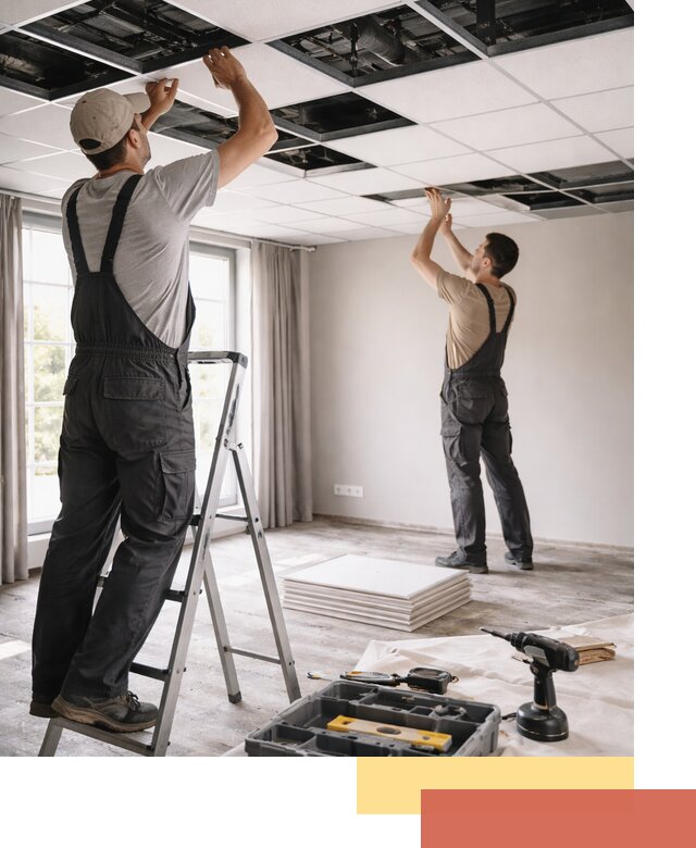 Замена плит подвесного потолка в Алексеевке быстро и качественно