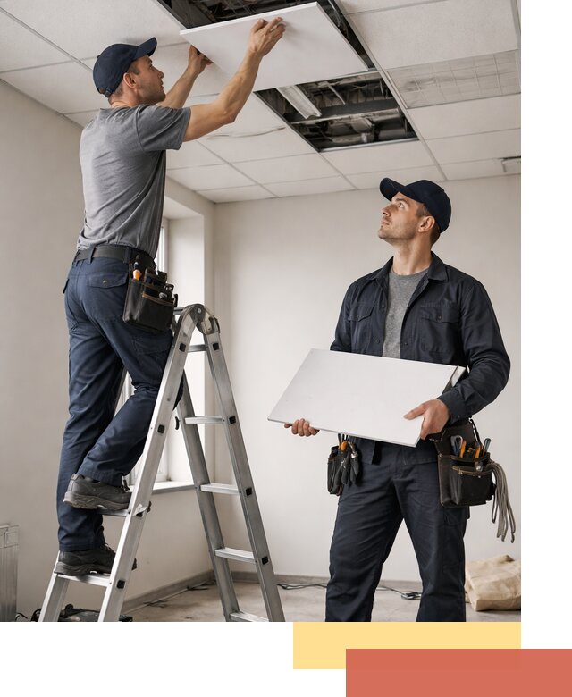 Обслуживание подвесного потолка в Алексеевке — ремонт и чистка