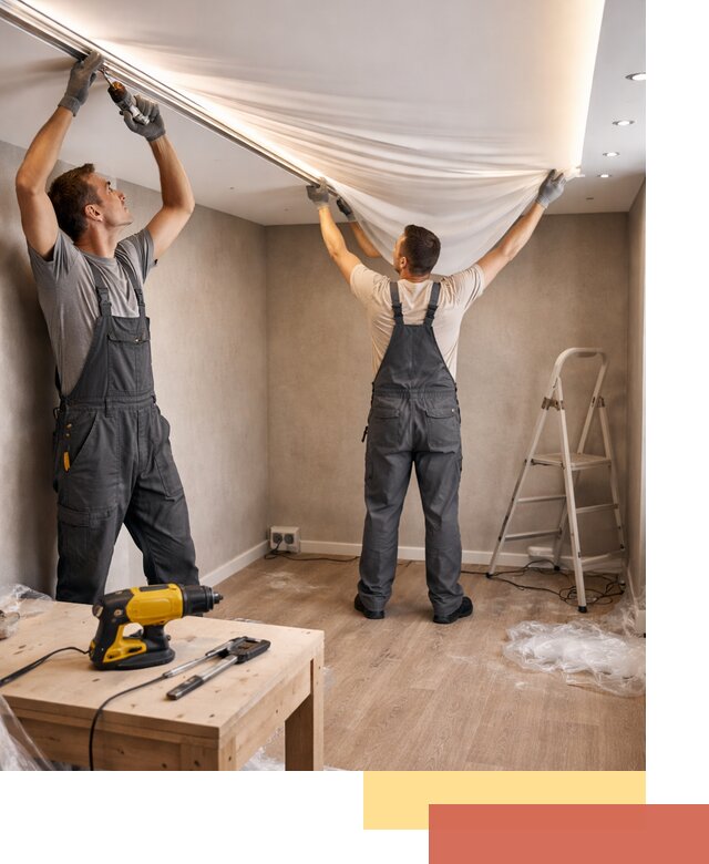 Монтаж натяжного потолка с подсветкой в Алексеевке цена и сроки