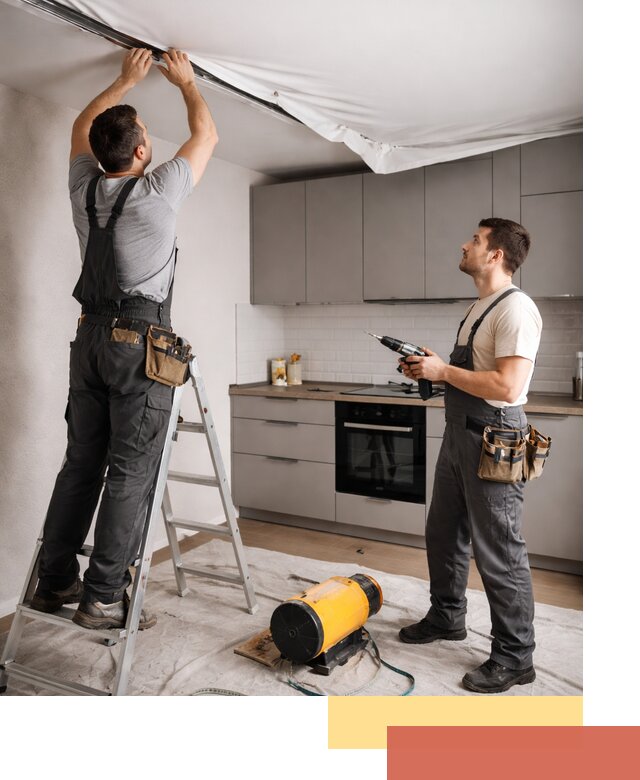 Монтаж натяжного потолка на кухне в Алексеевке