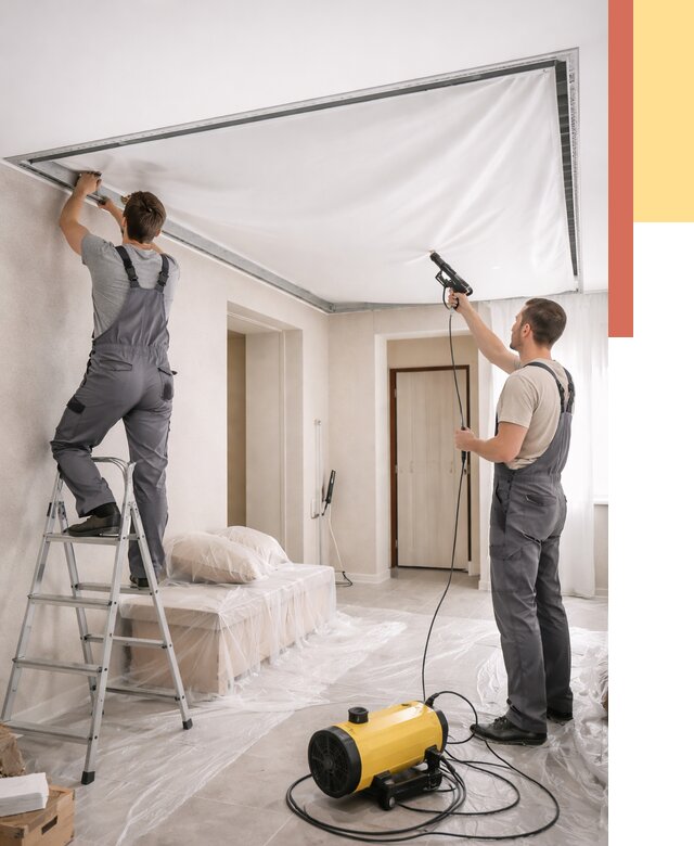 Монтаж натяжного потолка в прихожей в Алексеевке от 2683 руб. под ключ | ОТДЕЛОЧНИК-Лкв