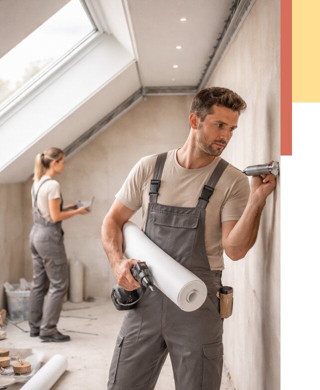 Монтаж натяжного потолка на мансарде в Алексеевке от 3543 руб. | ОТДЕЛОЧНИК-Лкв