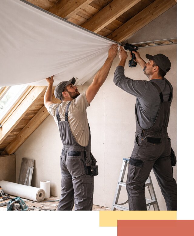 Монтаж натяжного потолка в мансарде в Алексеевке