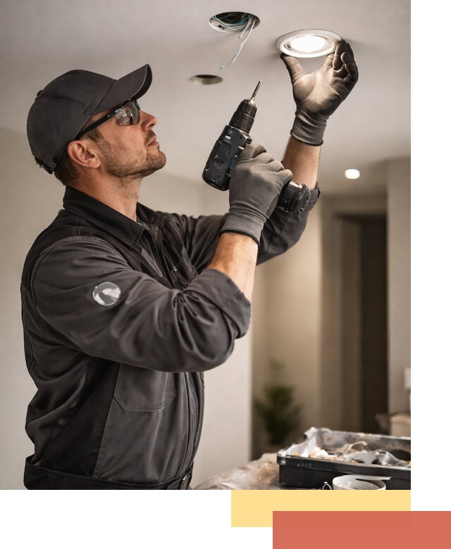 Установка точечных светильников в натяжной потолок в Алексеевке