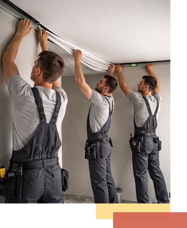 Теневые натяжные потолки в Алексеевке: монтаж и отделка быстро и качественно