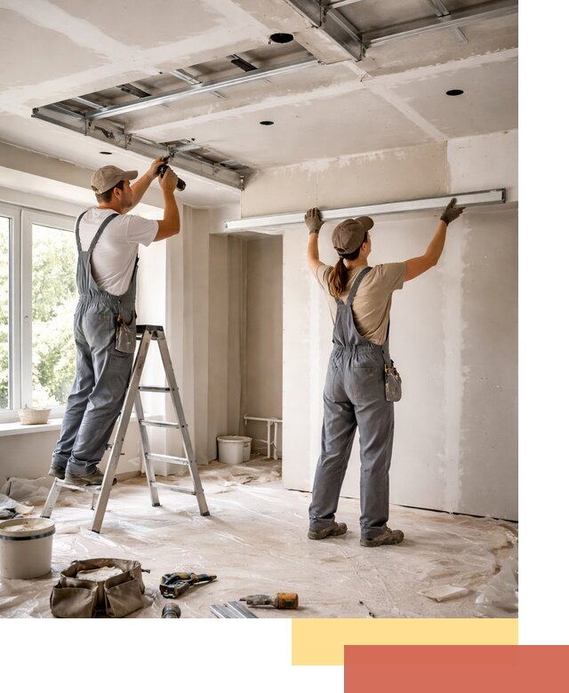 Монтаж многоуровневого потолка из гипсокартона в Алексеевке