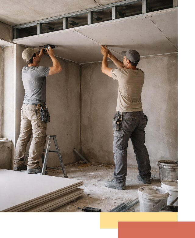 Короб из гипсокартона на потолке под ключ в Алексеевке