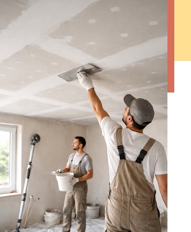 Шпаклевка потолка из гипсокартона в Алексеевке от 3240 руб./м2 — услуги под ключ | ОТДЕЛОЧНИК-Лкв