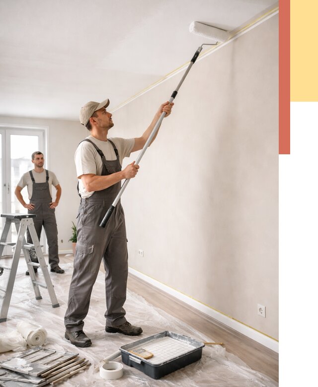 Покраска потолка из гипсокартона в Алексеевке от 4556 руб./м2 — услуги под ключ | ОТДЕЛОЧНИК-Лкв