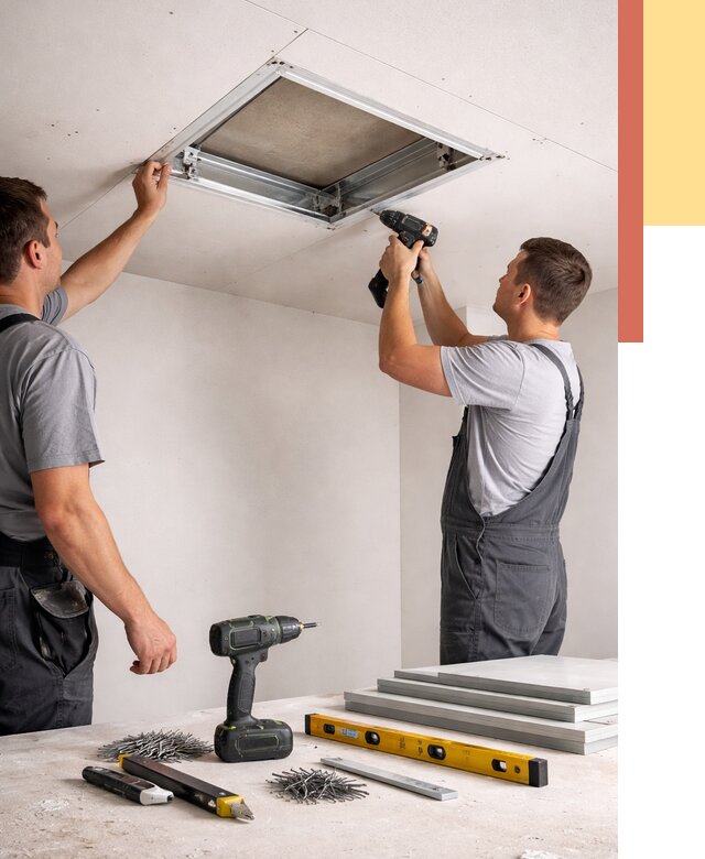 Установка люка в потолок ГКЛ в Алексеевке от 2531 руб. под ключ | ОТДЕЛОЧНИК-Лкв