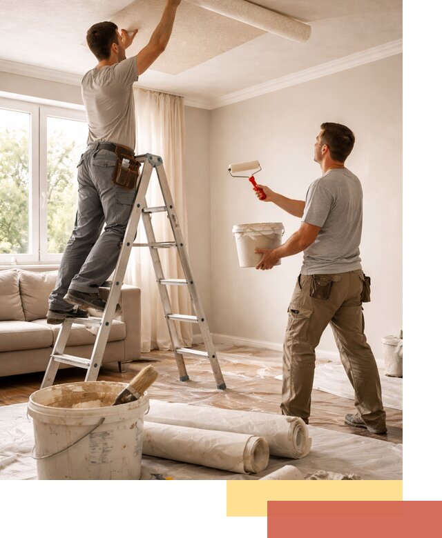 Поклейка обоев на потолок в Алексеевке — качественно и быстро