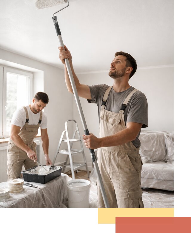 Покраска потолка водоэмульсионной краской в Алексеевке