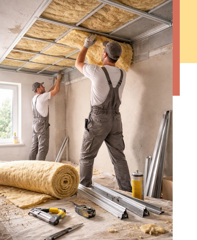 Утепление потолка в Алексеевке от 7289 руб/м2 — недорого, быстро, под ключ | ОТДЕЛОЧНИК-Лкв