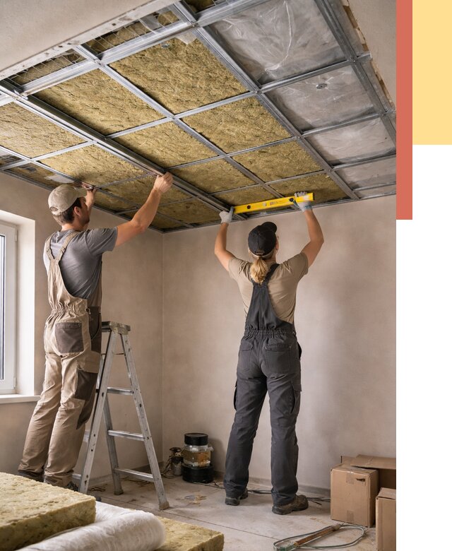 Шумоизоляция потолка в Алексеевке от 1266 руб. под ключ — услуги ОТДЕЛОЧНИК-Лкв