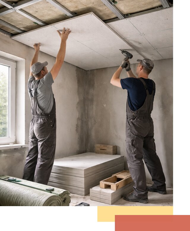 Шумоизоляция потолка панелями ЗИПС в Алексеевке